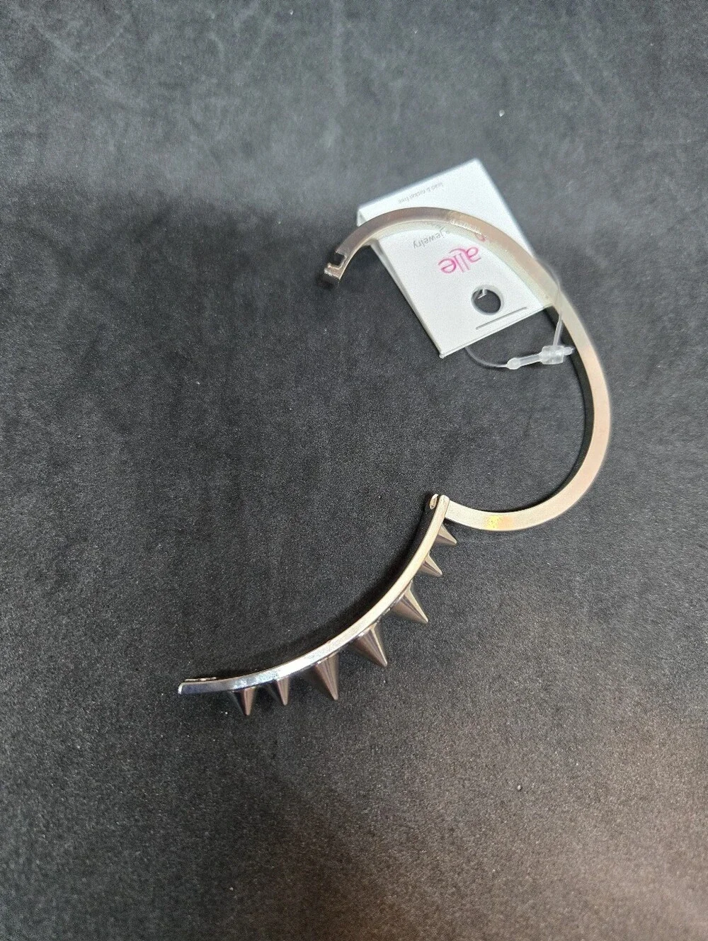 NWT Spike Studded Metal Clamper Bangle Goth Punk Rock Style Bracelet Costume